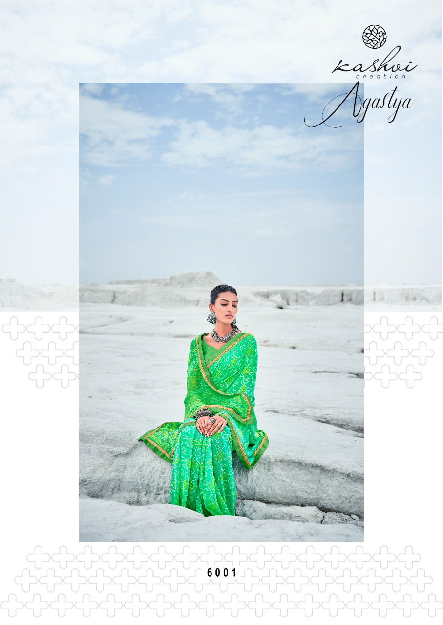 Kashvi Agastya Silk Latest Designer Casual Wear Georgette With Fancy Less Printed Saree Collection
